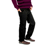Uber Coal Black Bonded Trouser For Men (Regular Fit)