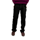 Uber Coal Black Bonded Trouser For Men (Regular Fit)