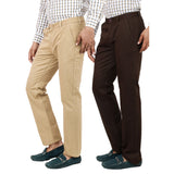 Khaki Dark Brown Cotton Chinos