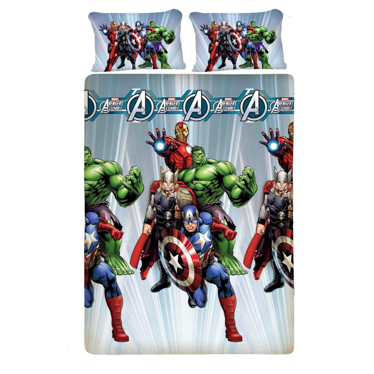 Avenger Fighter Bed Sheet With 2 Pillow Covers (Queen) Uber Urban