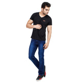 Regular Fit Dark Blue Stretch Denim Jeans - Flym