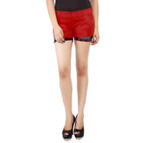 Red Cotton Payton Shorts