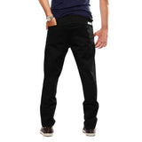 Uber Black Cotton Elastene Spike Trouser For Men (Slim Fit)