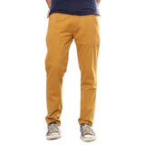 Uber Toabcco Brown Cotton Elastene Spike Trouser For Men (Slim Fit)