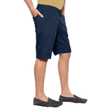 Uber Dark Slate Blue Meerut Shorts For Men (Regular Fit)