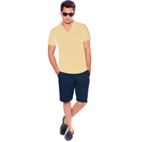 Uber Dark Slate Blue Meerut Shorts For Men (Regular Fit)