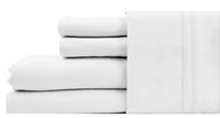 1000 Thread Count Cotton Modal TriBlend 4 piece Sheet Set - White