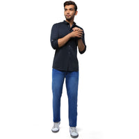 Rock Blue Stretch Denim