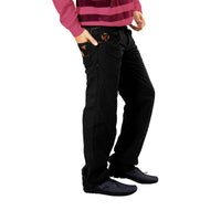 Uber Black Bonded Trouser For Men (Regular Fit)