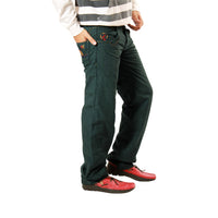 Sea Green Cotton Bonded Trouser For Men (Regular Fit)