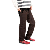 Coffee Brown Stripped Bonded Trouser