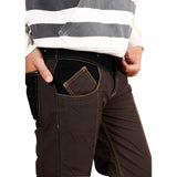 Coffee Brown Stripped Bonded Trouser