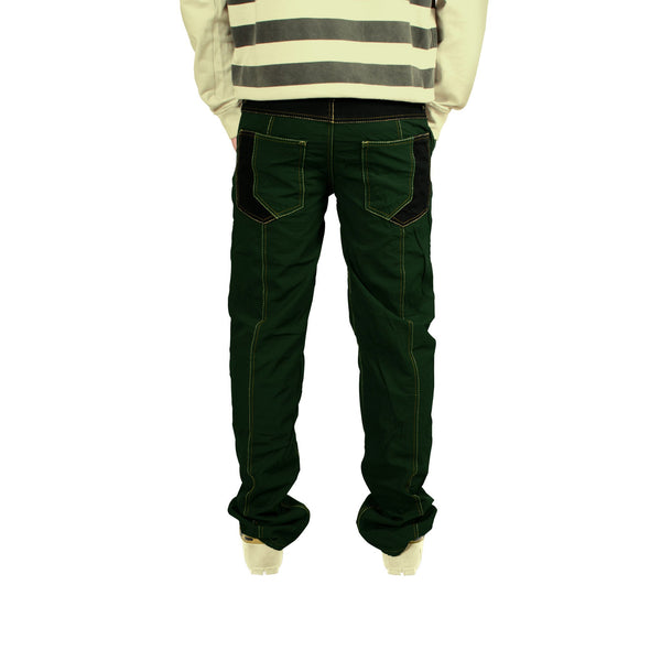 Dark Olive Green Bonded Trouser For Men (Regular Fit)
