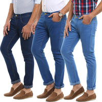 Stretchable Slim Fit Denim Jeans (Pack of 3)