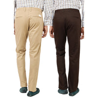 Khaki Dark Brown Cotton Chinos