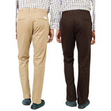 Khaki Dark Brown Cotton Chinos