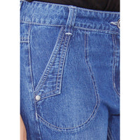 Sky Blue Cotton Denim Allyn Capri