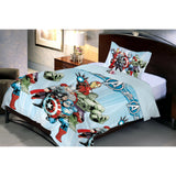 Avenger Fighter Microfiber Bed Sheet And Pillow Cover (Single)
