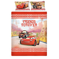 Disney Cars Lightning McQueen Cotton Double Bedsheet With 2 Pillow Covers