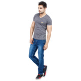 Regular Fit Cross Pocket Blue Denim Jeans - Cool