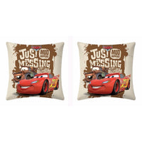Disney Cars Lightning McQueen Mud Cushion Cover (Pack Of Two)