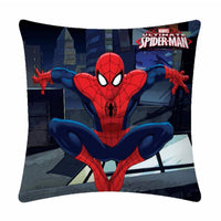 Landing Spiderman Polyester Cartoon Cushion Cover- 1 Piece Pack