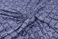 400 Thread Count Printed Navy Bedsheet with 4 Pillow Covers