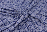 400 Thread Count Printed Navy Bedsheet with 4 Pillow Covers
