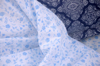 400 Thread Count Printed Sky Bedsheet with 4 Pillow Covers