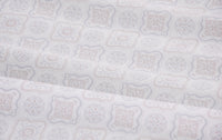 400 Thread Count Printed White Orange Bedsheet with 4 Pillow Covers