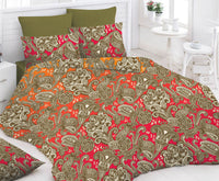 Olive Bed Sheet And Pillow Covers (Queen)
