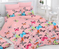 Pink Bed Sheet And Pillow Covers (Queen)