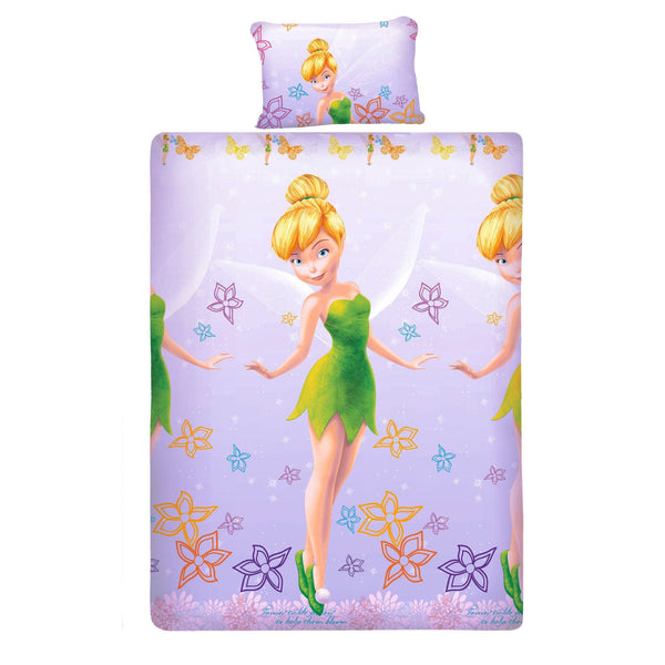 Disney Fairies Tinker Bell  single bedsheet with 1 pillow cover.