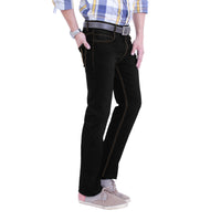 Regular Fit Black Stretch Denim Jeans - Flym