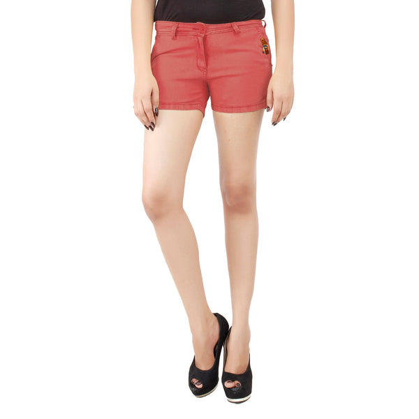 Coral Red Frida Shorts