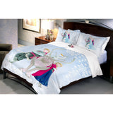 Disney Frozen Yak Queen Size Bedsheet With 2 Pillow Covers