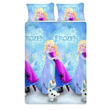 Disney Winter Hug Microfiber Queen size  Bedsheet With 2 Pillow Covers