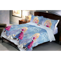 Disney Winter Hug Microfiber Queen size  Bedsheet With 2 Pillow Covers