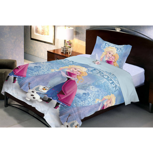 Disney Winter Hug Microfiber Single  Bedsheet With 1 Pillow Cover