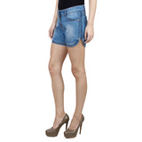 Shaded Blue Fuzzy Shorts