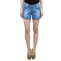 Shaded Blue Fuzzy Shorts