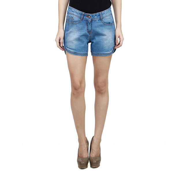 Shaded Blue Fuzzy Shorts