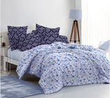 400 Thread Count Printed Sky Bedsheet with 4 Pillow Covers