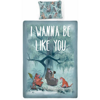 Disney Jungle Book Mowgli Cartoon Single Bedsheet With 1 Pillow Cover