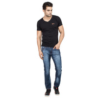 Slate Gray Red Thread Denim