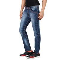 Slate Gray Red Thread Denim