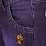 Purple Neo Denim Capri