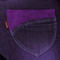 Light Magenta Denim Capri