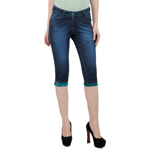 Midnight Blue Neo Denim Capri