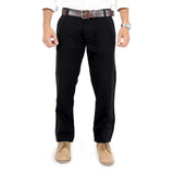 Stripped Black PU Bone Trouser